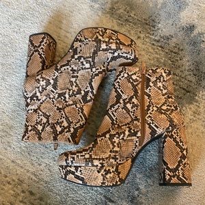 Steve Madden Snakeskin Booties